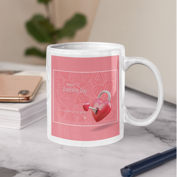 Red Heart Key_Coffee Mug