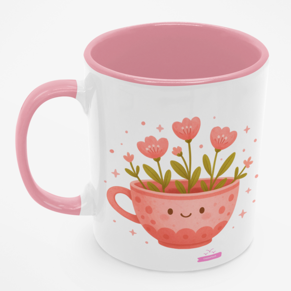 Flower Pot Design Coffee Mug